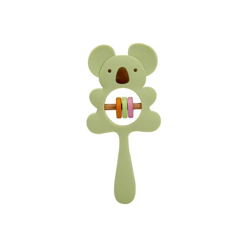 1PC Koala & Elephant Silicone Teether Handbell Rattles