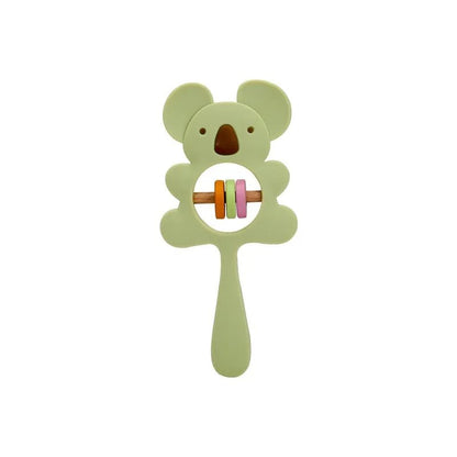 1PC Koala & Elephant Silicone Teether Handbell Rattles