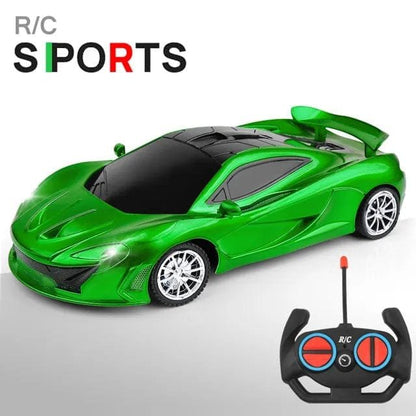 1/18 RC Sports Car with LED Light - 2.4G High-Speed Drift Toy