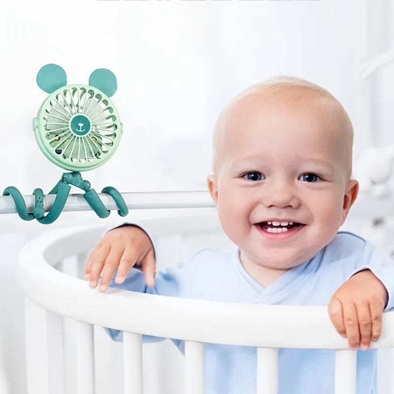 Octopus-Shaped Stroller Fan with Flexible Tripod