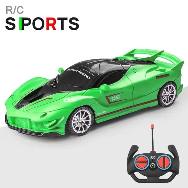 1/18 RC Sports Car with LED Light - 2.4G High-Speed Drift Toy