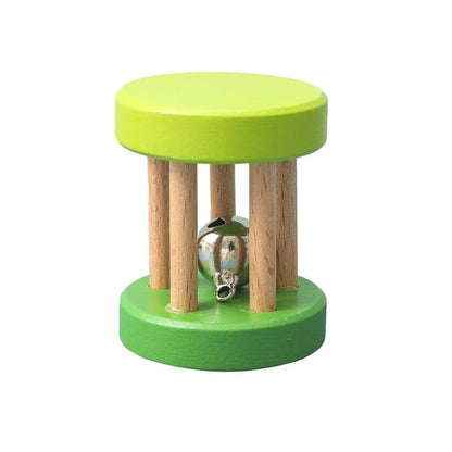Wooden Baby Rattle & Teether - Crochet Animal Designs