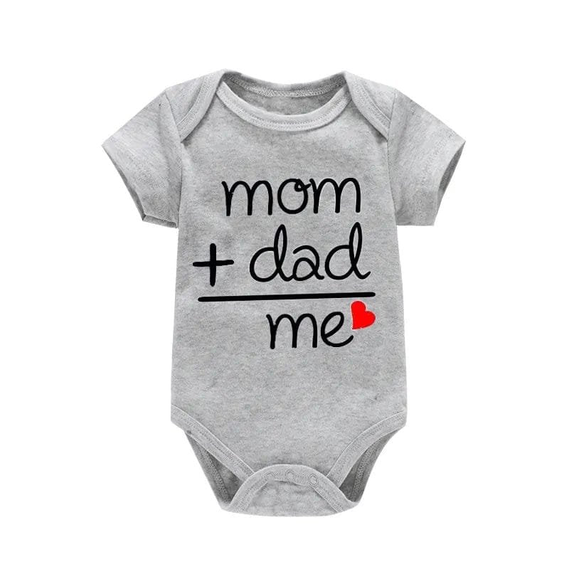 Newborn Letter Print Romper - Unisex 0-12M