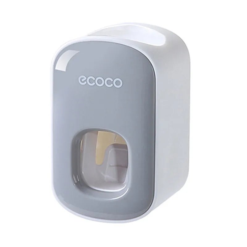 Auto Toothpaste Dispenser & Holder Set - Wall Mount, Dust-Proof