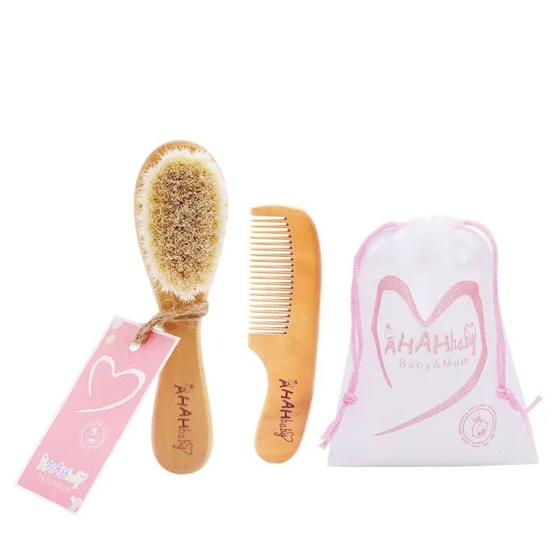 2pcs Baby Hair Brush & Comb Set for Newborn
