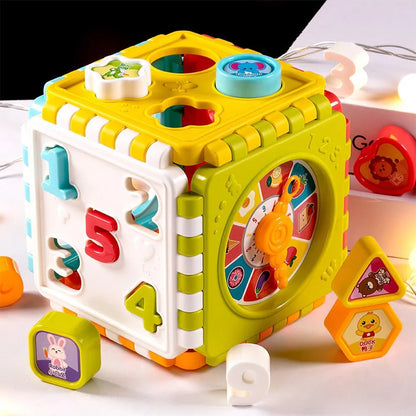 Hexahedron Shape Matching Puzzle Block - Number & Graphic for Baby