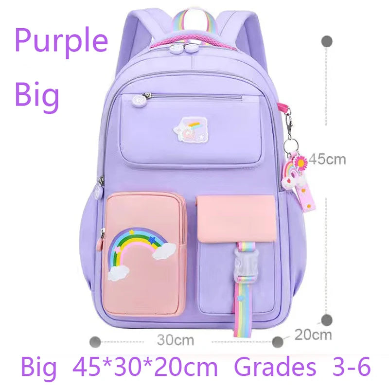 Primary High-Class Macaron Color Girls Backpack