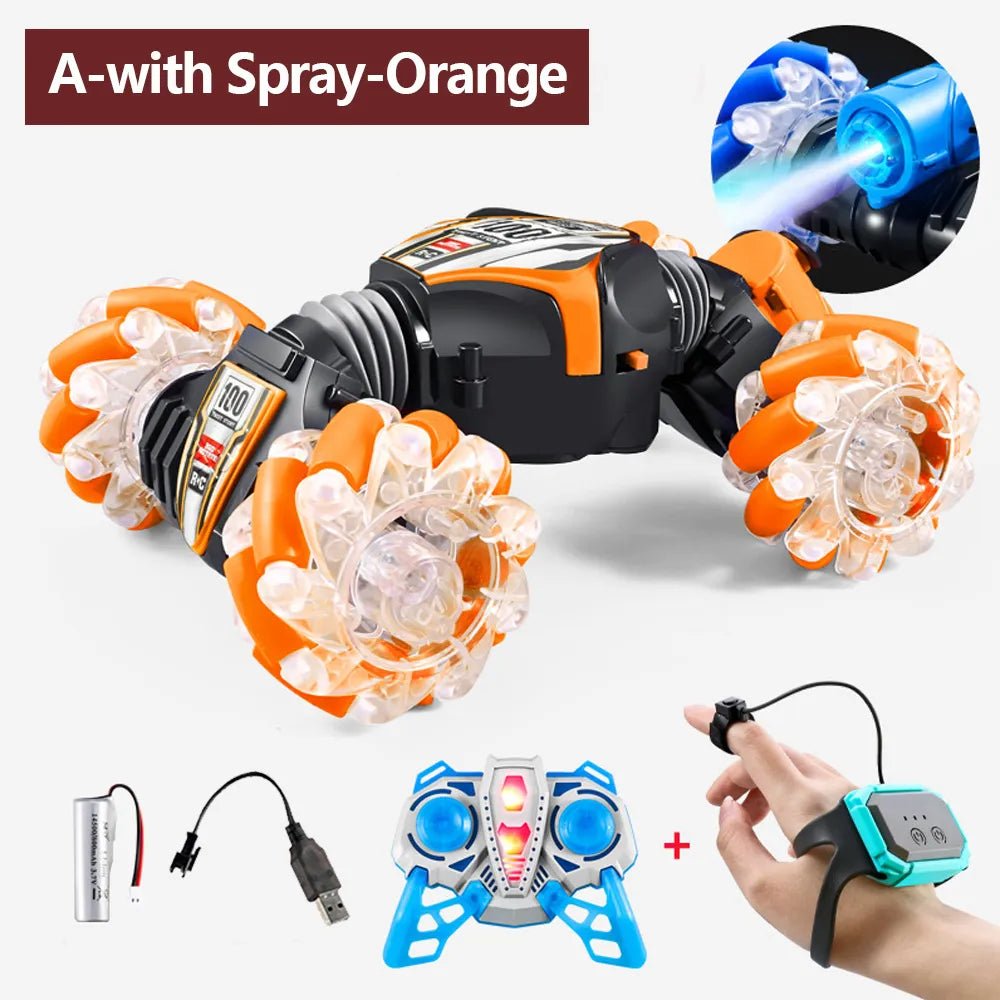 Gesture Sensing RC Stunt Car - 360° Drift, Spray, High Speed