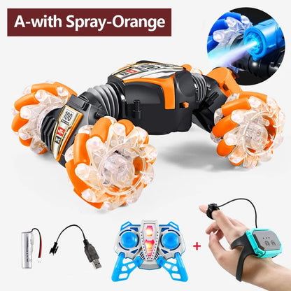 Gesture Sensing RC Stunt Car - 360° Drift, Spray, High Speed
