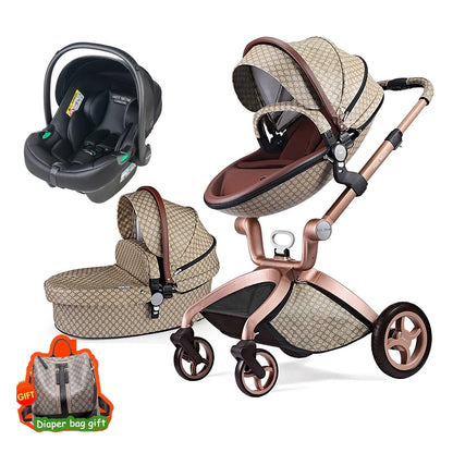 Hot Mom 3-in-1 Baby Stroller: High Landscape, Newborn-Friendly