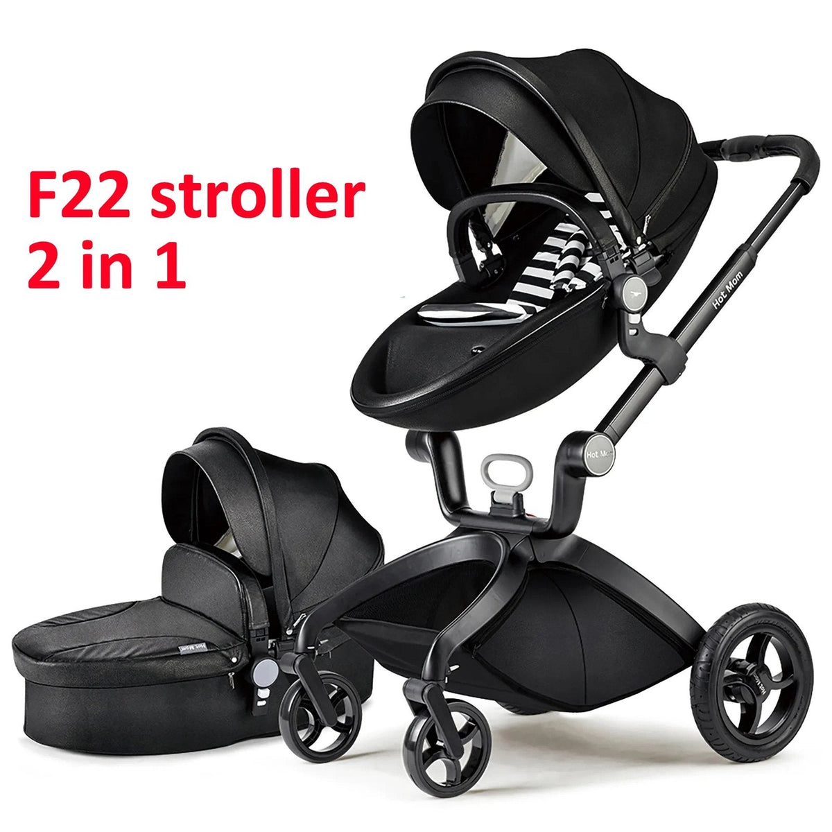 Hot Mom 3-in-1 Baby Stroller: High Landscape, Newborn-Friendly