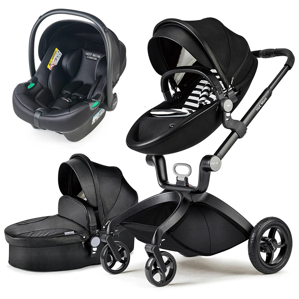 Hot Mom 3-in-1 Baby Stroller: High Landscape, Newborn-Friendly