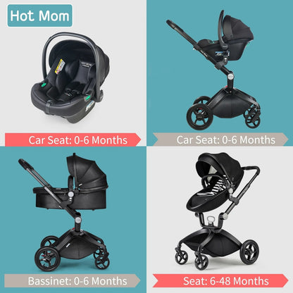 Hot Mom 3-in-1 Baby Stroller: High Landscape, Newborn-Friendly