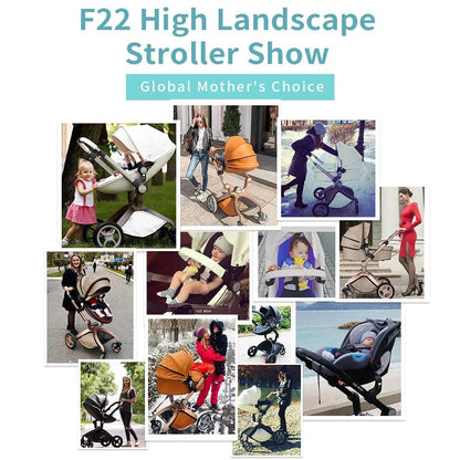 Hot Mom 3-in-1 Baby Stroller: High Landscape, Newborn-Friendly