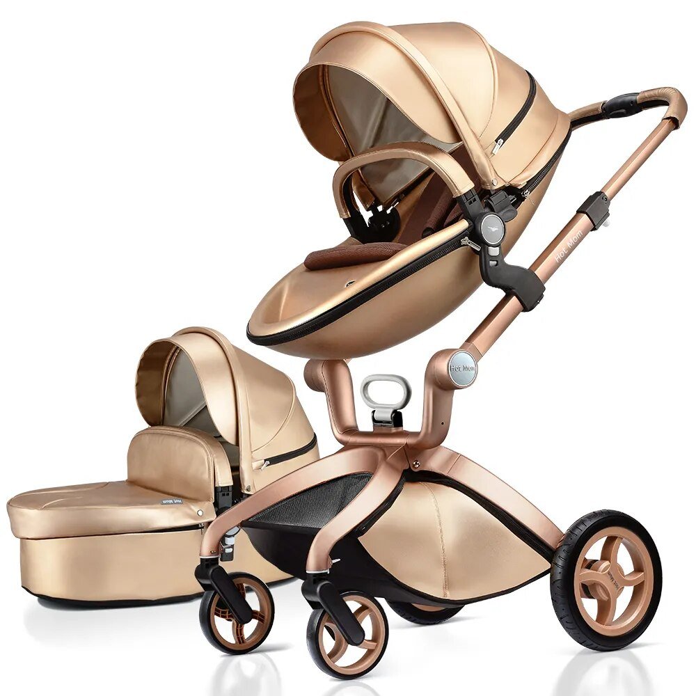 Hot Mom 3-in-1 Baby Stroller: High Landscape, Newborn-Friendly
