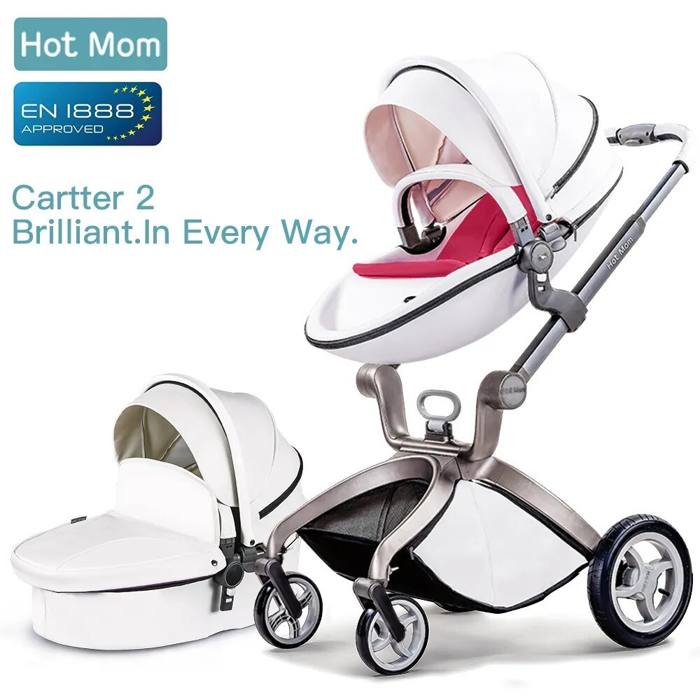 Hot Mom 3-in-1 Baby Stroller: High Landscape, Newborn-Friendly