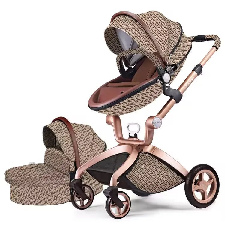 Hot Mom 3-in-1 Baby Stroller: High Landscape, Newborn-Friendly