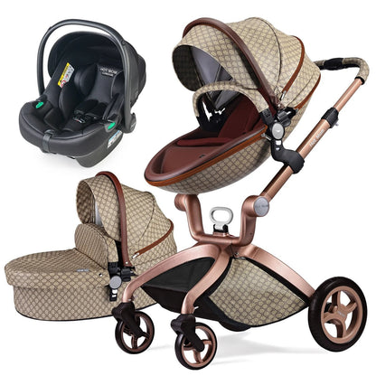 Hot Mom 3-in-1 Baby Stroller: High Landscape, Newborn-Friendly