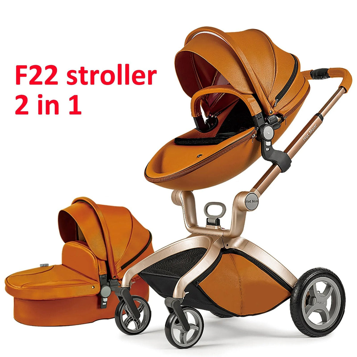 Hot Mom 3-in-1 Baby Stroller: High Landscape, Newborn-Friendly