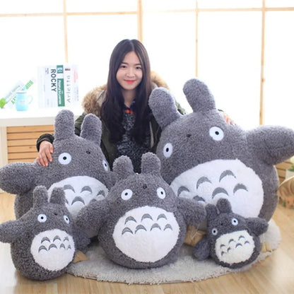 Huggable Grey Forest Spirit Plush: Soft, Cute Cartoon Pillow Toy