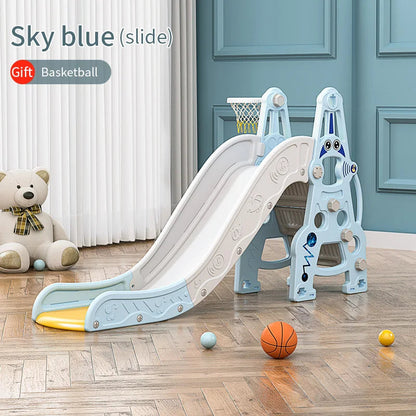 4-in-1 Indoor Playhouse Slide & Swing Set (PE) – YBC-TKR-007