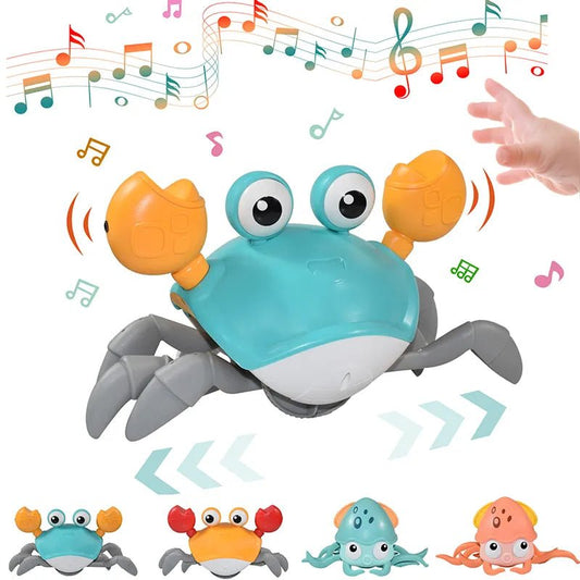 Induction Escape Crab & Octopus, Musical Moving Toy for Toddlers