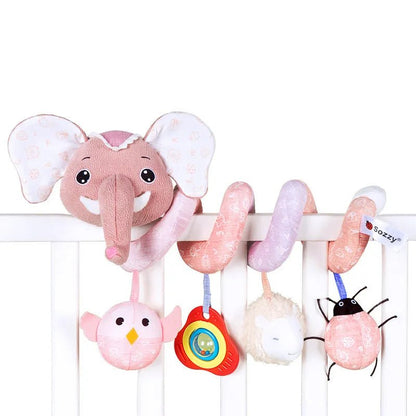 Infant Fox Spiral Car Seat Toy - Plush Stroller Mobile with Music