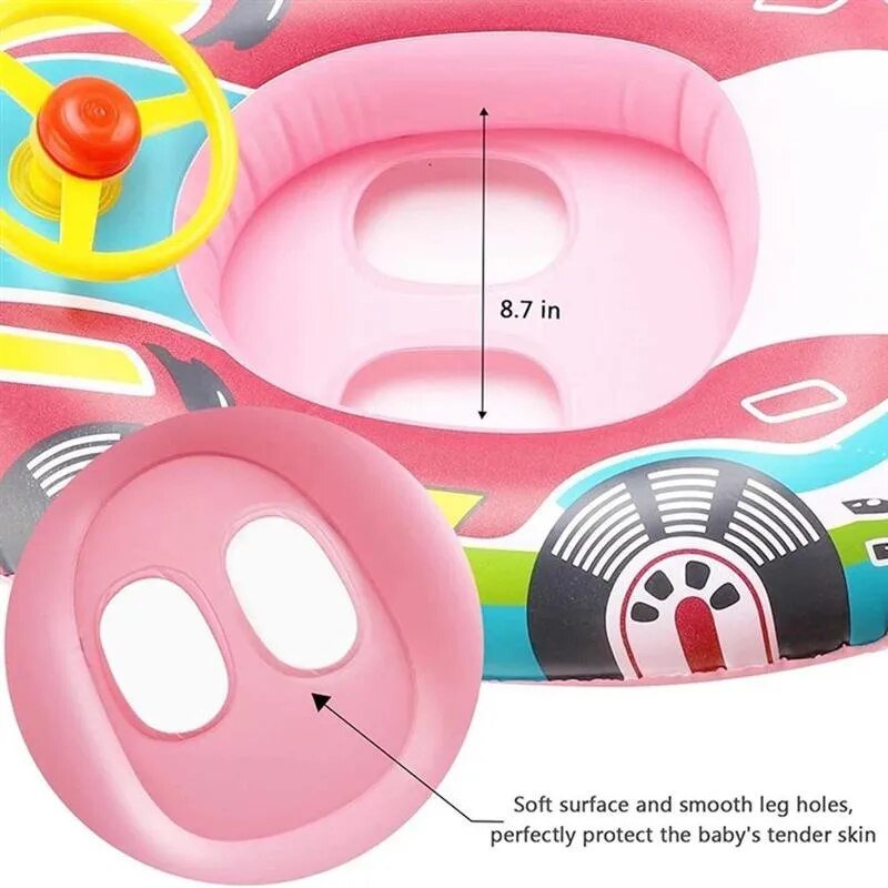 Inflatable Baby Swim Ring Seat - Pool Float Accessory for Water Play