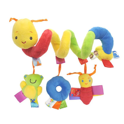 Infant Fox Spiral Car Seat Toy - Plush Stroller Mobile with Music