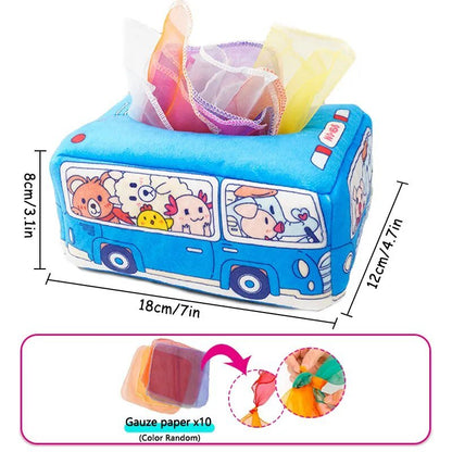 Montessori Magic Tissue Box - Sensory Toy for Babies 6-12 Months