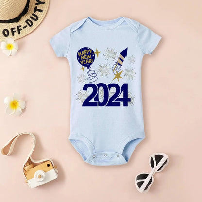 Hello 2024 Baby Bodysuit: Short Sleeve Romper Shower Gift