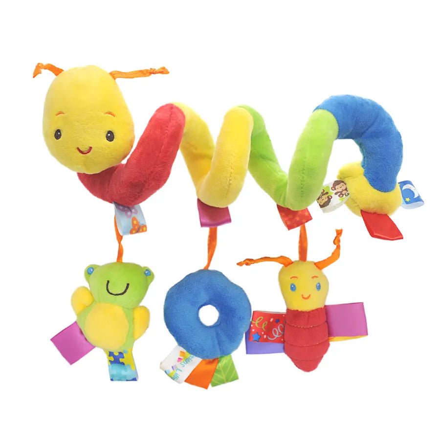 Baby Crib & Car Seat Spiral Rattle Toys - Soft Mobiles for Newborn Gift