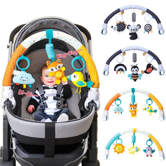 Infant Stroller Arch Toy with Chimes & Squeaker