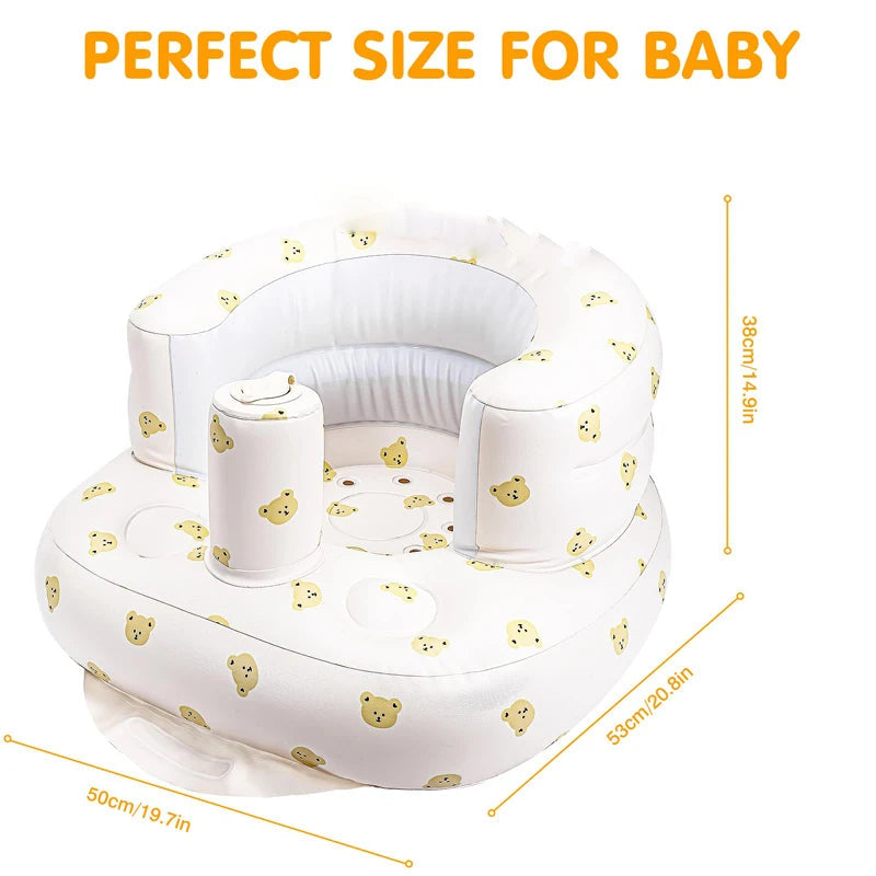 Inflatable Baby Seat with Built-In Air Pump
