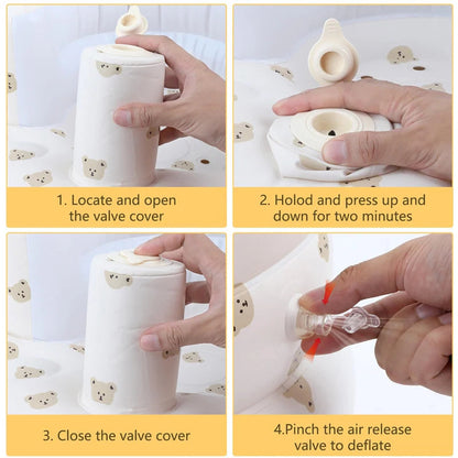 Inflatable Baby Seat with Built-In Air Pump