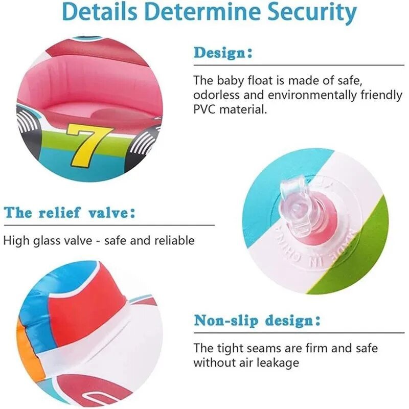 Inflatable Baby Swim Ring Seat - Pool Float Accessory for Water Play