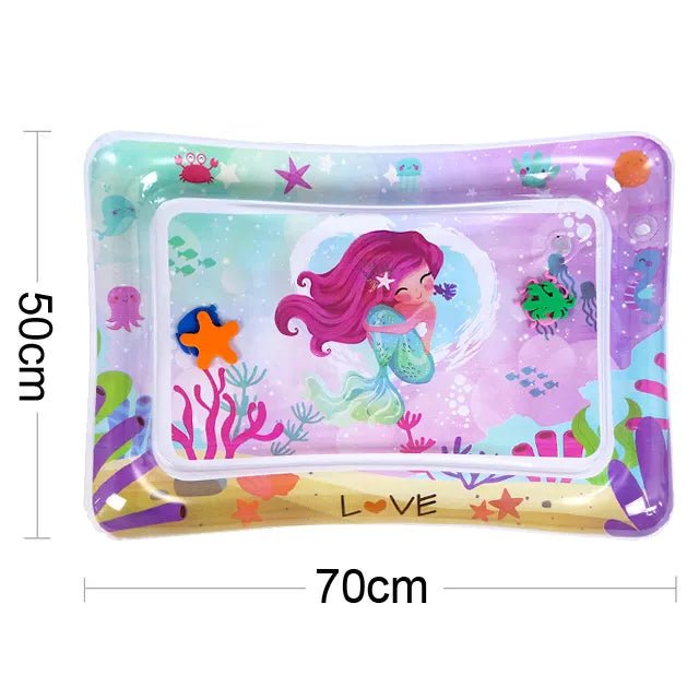 Inflatable Baby Water Play Mat - PVC Tummy Time Pad for Toddlers