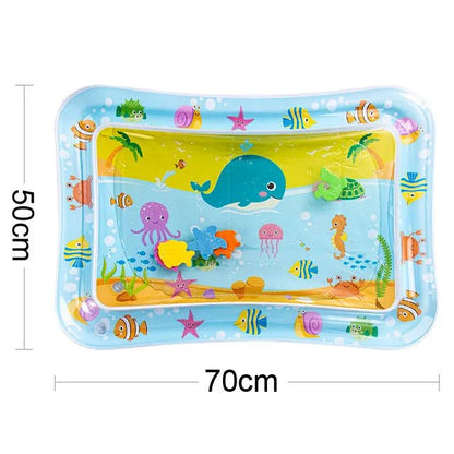 Inflatable Baby Water Play Mat - PVC Tummy Time Pad for Toddlers