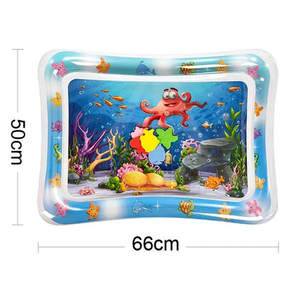 Inflatable Baby Water Play Mat - PVC Tummy Time Pad for Toddlers