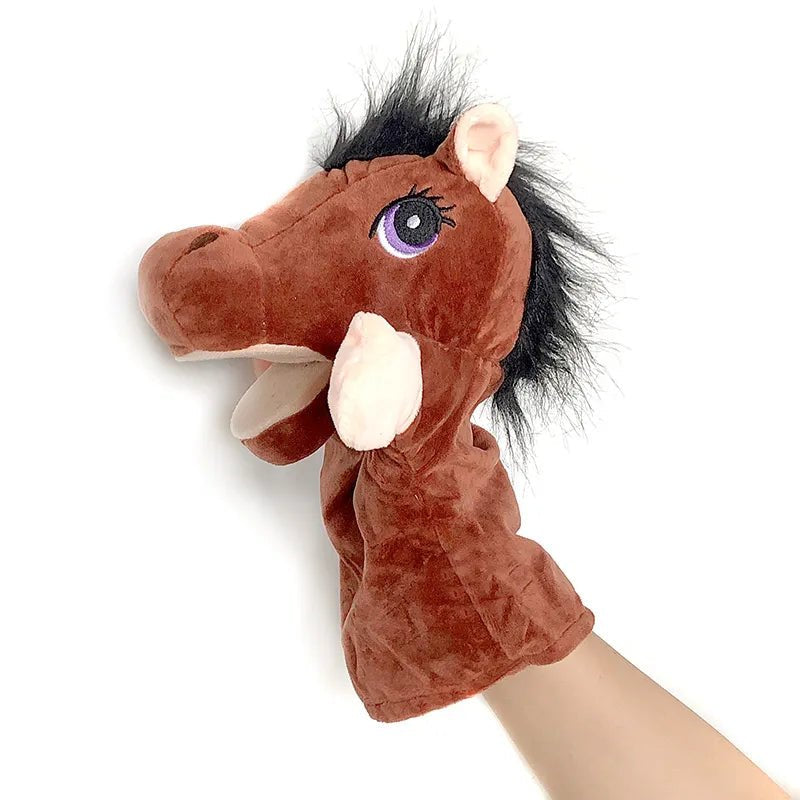 Animal Hand Puppets - Soft Educational Plush Toys for Babies
