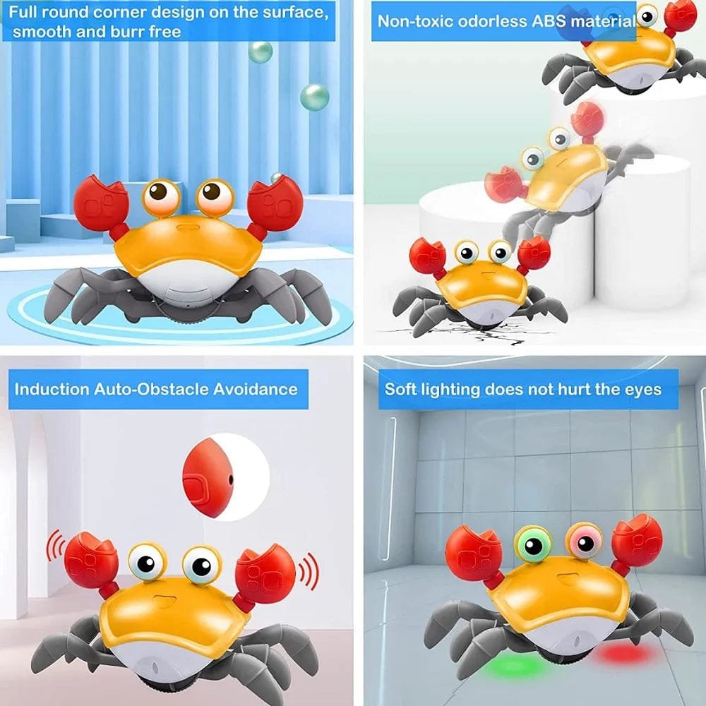 Rechargeable Crawling Crab Toy for Babies - Tummy Time Fun