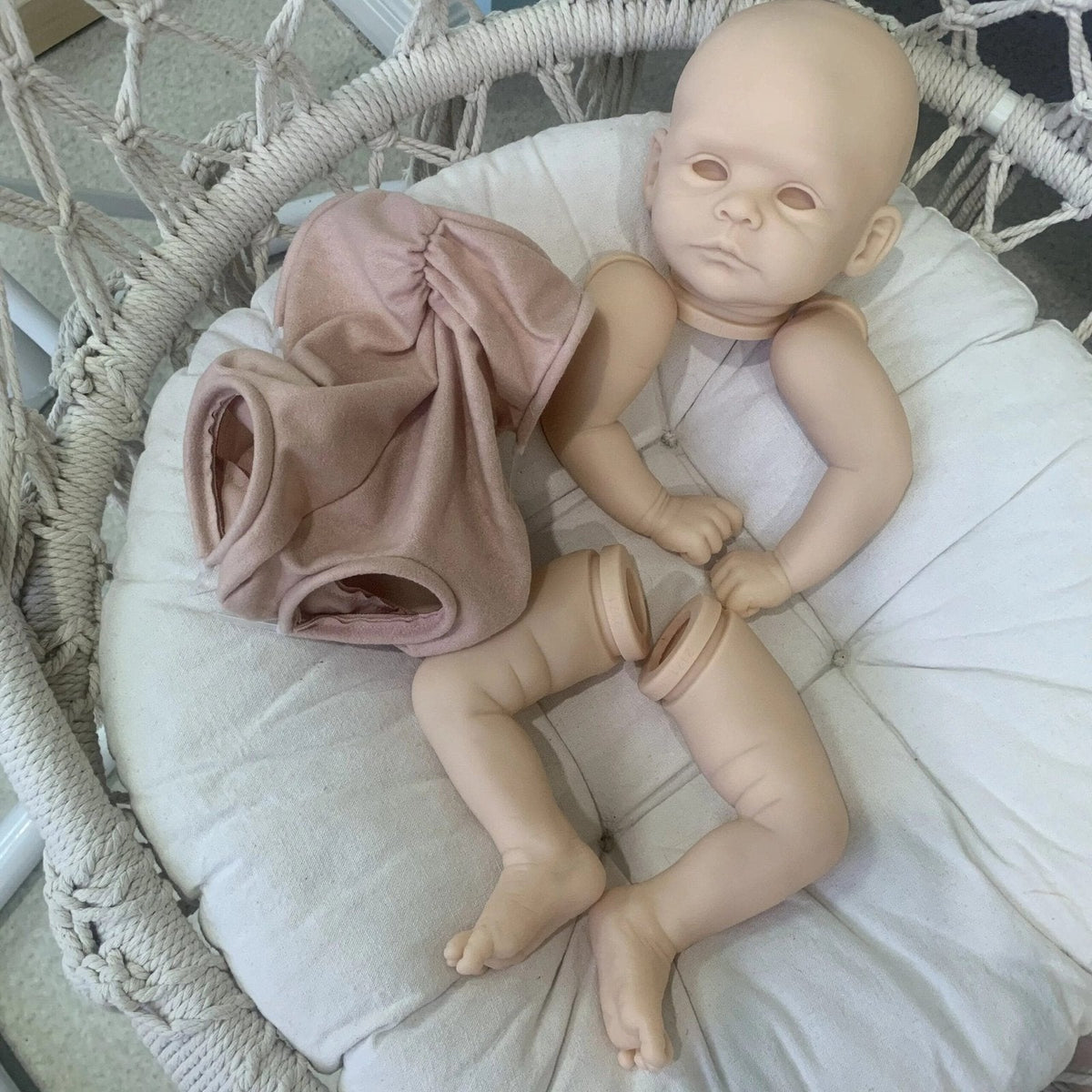 19-Inch Reborn Doll Kit - Joleen, Lifelike Soft Touch, DIY Unpainted Parts