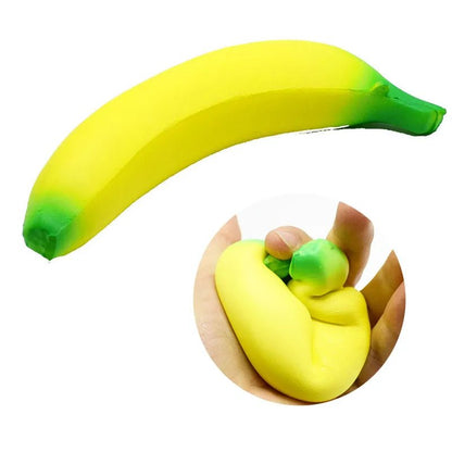 Jumbo Squishy Banana Toy - Slow Rising, Stress Relief Squeeze Prop