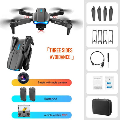 K3/E99 Foldable Dual-Camera FPV Drone with 6-Axis Gyro