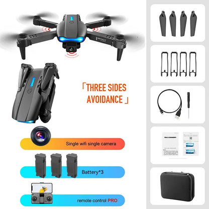 K3/E99 Foldable Dual-Camera FPV Drone with 6-Axis Gyro