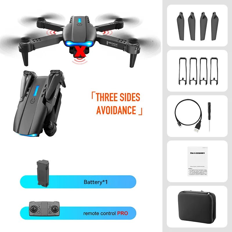 K3/E99 Foldable Dual-Camera FPV Drone with 6-Axis Gyro
