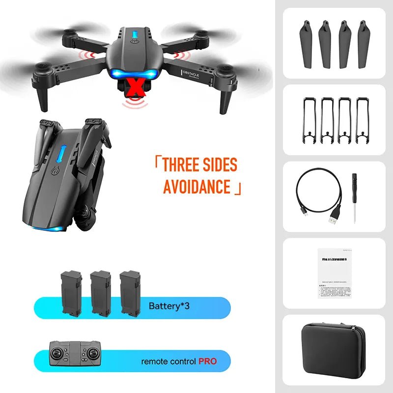 K3/E99 Foldable Dual-Camera FPV Drone with 6-Axis Gyro