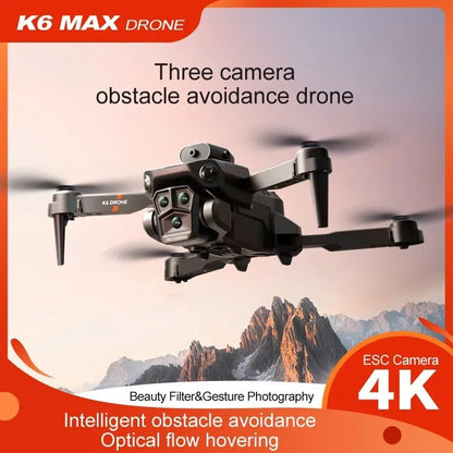 K6 MAX Triple-Camera Drone - 4K HD, Obstacle Avoidance, Foldable Quadcopter