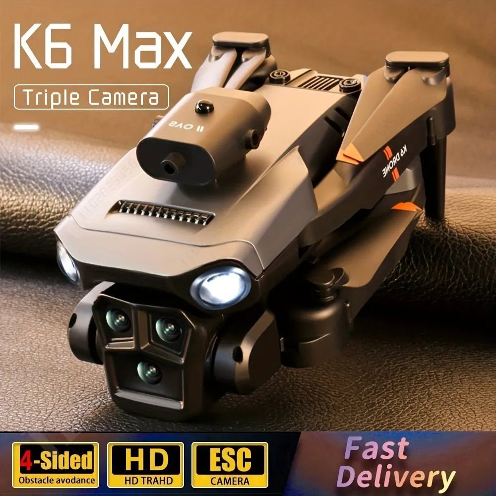 K6 MAX Triple-Camera Drone - 4K HD, Obstacle Avoidance, Foldable Quadcopter