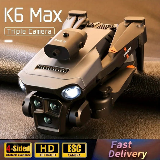 K6 MAX Triple-Camera Drone - 4K HD, Obstacle Avoidance, Foldable Quadcopter